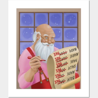 Santa's List (Everyone gets a bike) Posters and Art